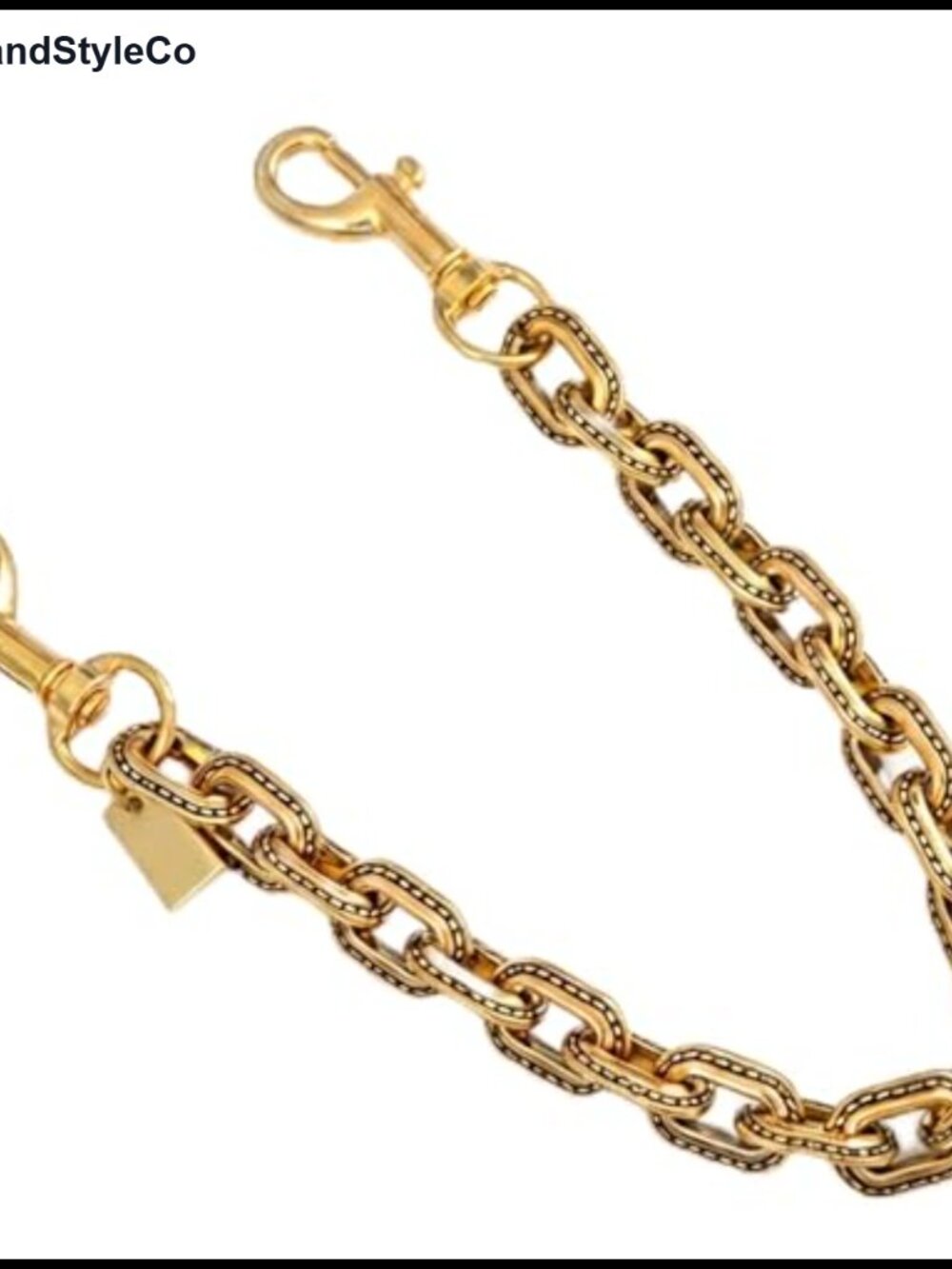 Vintage Gold Chain Bag Charm Extender Keychain